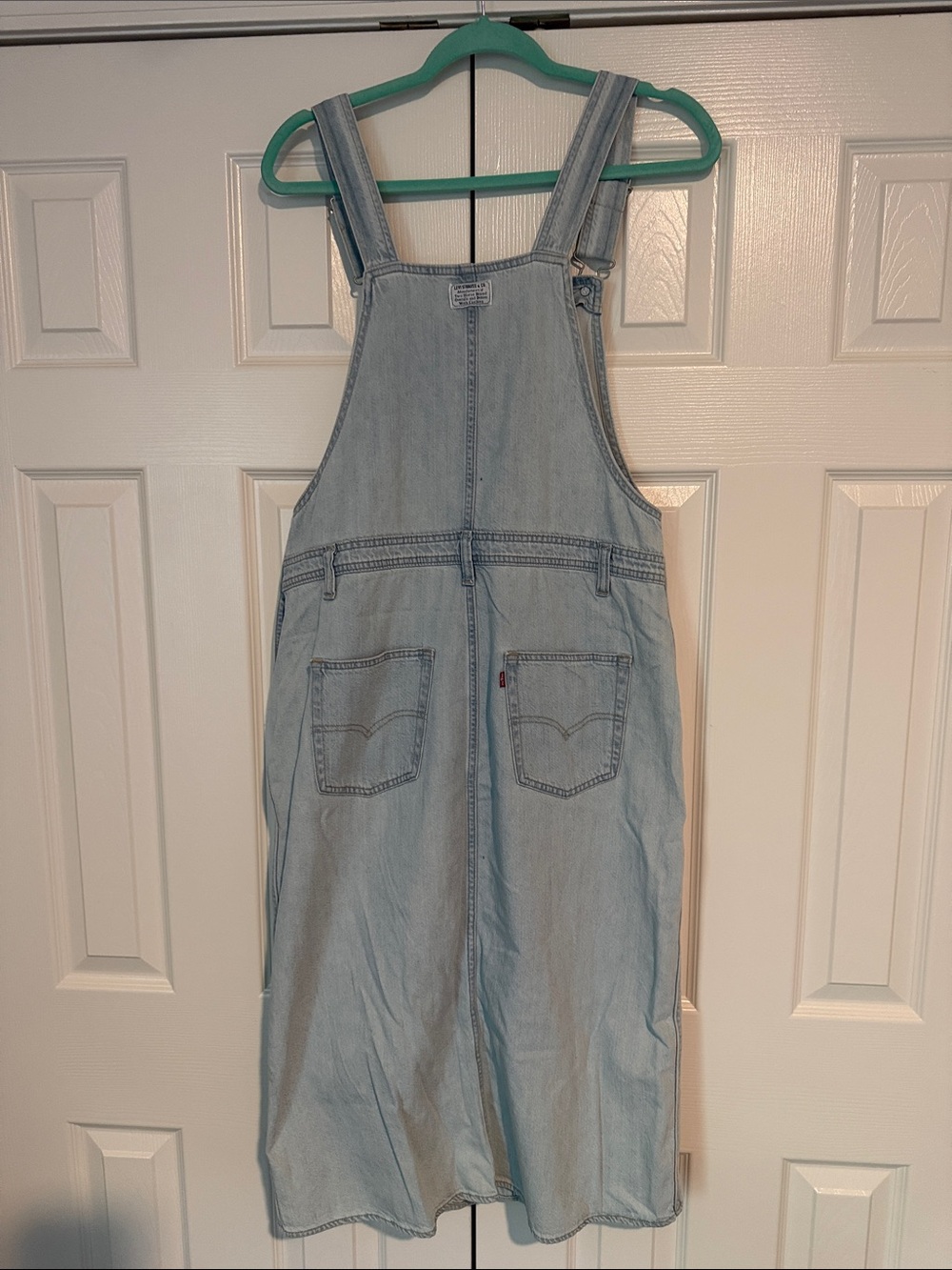 Levi's Light Blue Denim Overall Dress with Bib Pocket - Picture 6 of 8